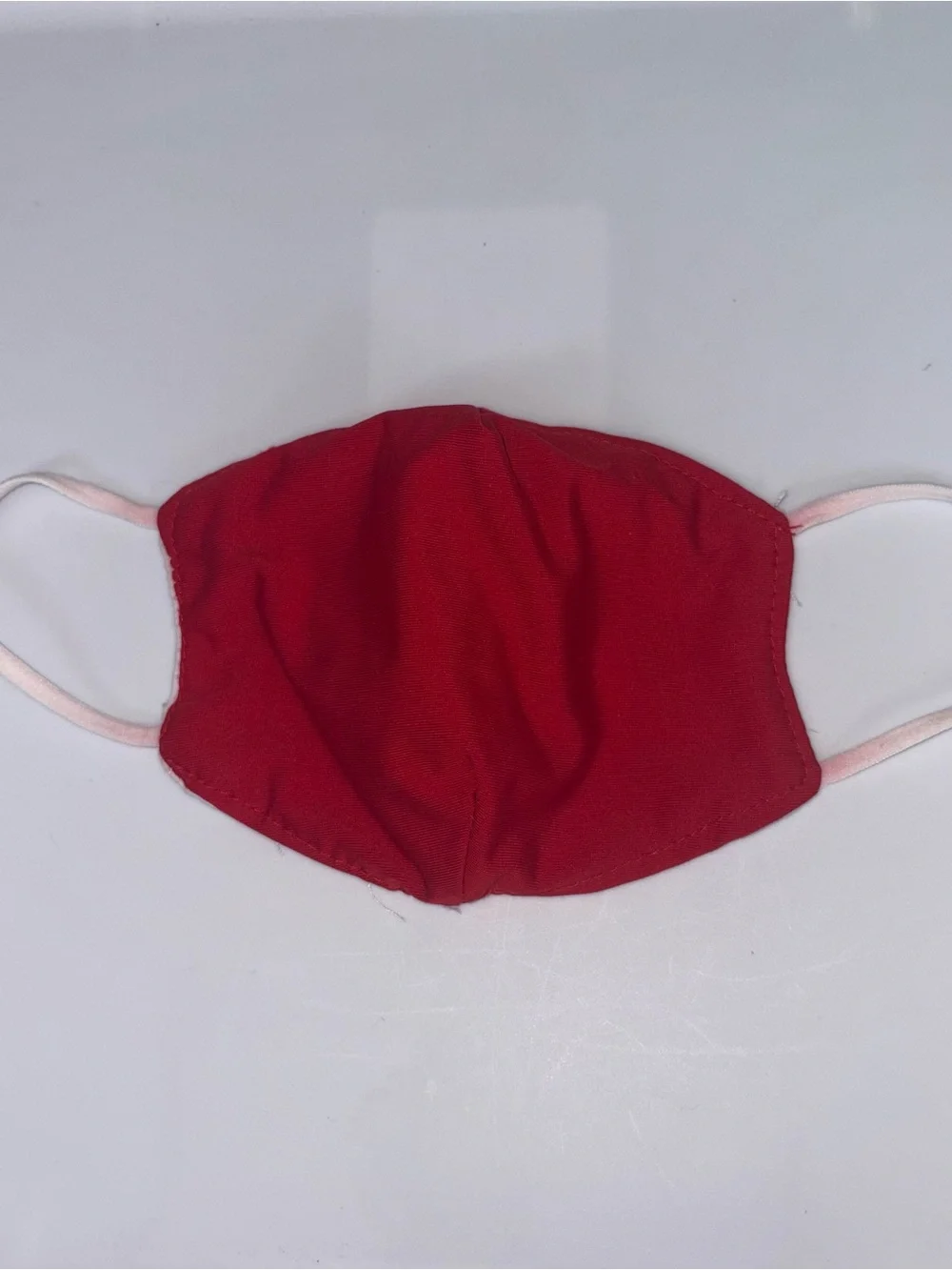 Stretchy Red & White Reusable Face Mask